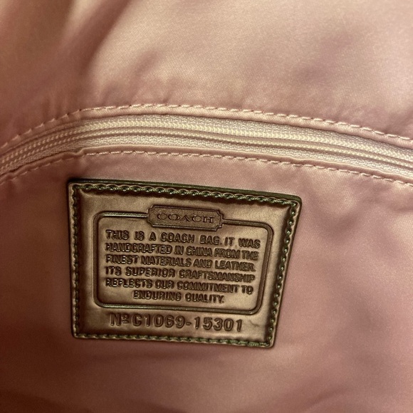 COACH STORYPATCH GLAMOUR SIGNATURE PINK SHOULDERBAG TOTE 15301 - Picture 4 of 11